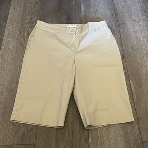 Chico’s Khaki Brigitte Bermuda Shorts Size 10